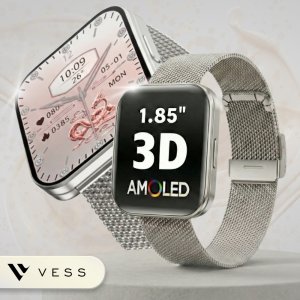 Smartwatch VESS SMARTWATCH ZEGAREK DAMSKI ZAOKRĄGLONY EKRAN 3D MENU PL AMOLED + 4 PASKI 3