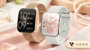 Smartwatch VESS SMARTWATCH ZEGAREK DAMSKI ZAOKRĄGLONY EKRAN 3D MENU PL AMOLED + 4 PASKI 12
