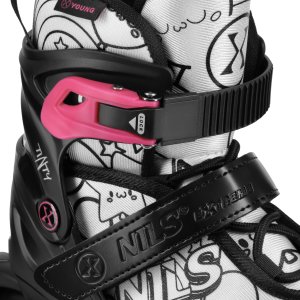 Nils Extreme NH10907 4w1 ŁYŻWOROLKI Z WYM. PŁOZĄ HOKEJOWĄ TINTY RÓŻOWE ROZM. S(31-34) NILS EXTREME 6