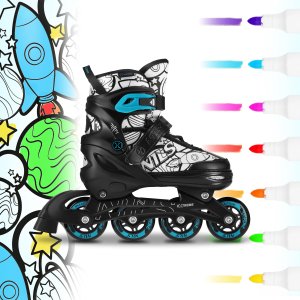 Nils Extreme NH10907 4w1 ŁYŻWOROLKI Z WYM. PŁOZĄ HOKEJOWĄ TINTY ZIELONE ROZM. M(35-38) NILS EXTREME 2