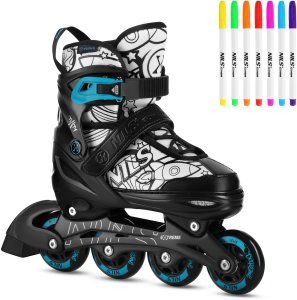 Nils Extreme NH10907 4w1 ŁYŻWOROLKI Z WYM. PŁOZĄ HOKEJOWĄ TINTY ZIELONE ROZM. M(35-38) NILS EXTREME 3