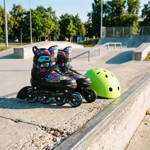 Nils Extreme NH10907 4w1 ŁYŻWOROLKI Z WYM. PŁOZĄ HOKEJOWĄ TINTY ZIELONE ROZM. M(35-38) NILS EXTREME 5