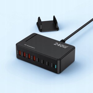 Ładowarka Wozinsky Stacja ładująca Wozinsky 240W GaN QC3 - czarna 4