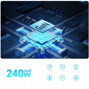 Ładowarka Wozinsky Stacja ładująca Wozinsky 240W GaN QC3 - czarna 5