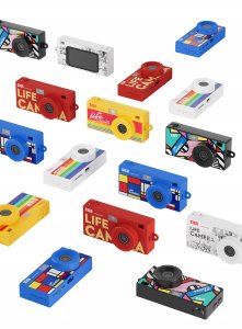 Kamera cyfrowa Xrec Mini Aparat Kamera Retro Video 2k Wisiorek Breloczek + Karta 32gb / Xrec X9 / Szary 5