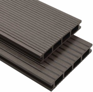 vidaXL vidaXL Deska Tarasowa 4 pcs Ciemny brąz Kompozyt drewniano-plastikowy 6