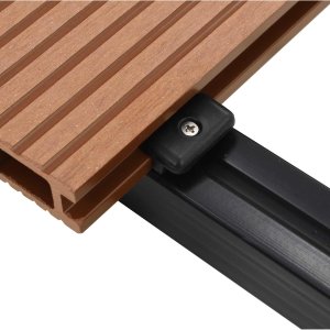 vidaXL vidaXL Deska Tarasowa 4 pcs Brązowy Kompozyt drewniano-plastikowy 6