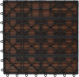 vidaXL vidaXL Płytka Tarasowa 11 pcs Brązowy 30 x 30 cm 4