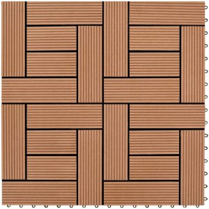 vidaXL vidaXL Płytka Tarasowa 11 pcs Brązowy 30 x 30 cm 5