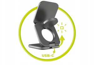 Ładowarka Mobile Origin Mobile Origin 3in1 Qi2 25W UltraSlim Foldable Charger PW36 MagSafe Compatible Space Grey 8