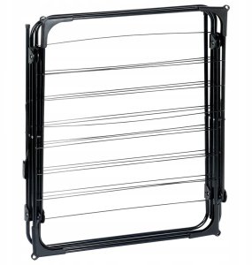 Vilde Suszarka na pranie metalowa czarna pionowa 61x58x136cm VILDE 568003 12