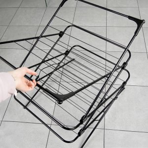 Vilde Suszarka na pranie metalowa czarna pionowa 61x58x136cm VILDE 568003 7