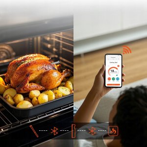 Retoo Termometr kuchenny Meatmeet S Pro z aplikacją Bluetooth do grilla piekarnika wędzarni - szary 7