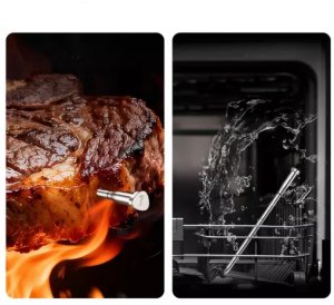 Retoo Termometr kuchenny Meatmeet X Pro z aplikacją Bluetooth/WiFi do grilla piekarnika wędzarni - czarny 2