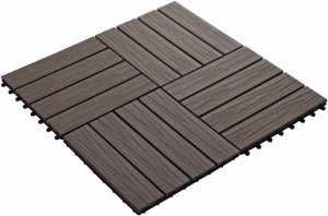 vidaXL vidaXL Płytka Tarasowa Projekt 3D 11 pcs Ciemny brąz 30 x 30 cm 3
