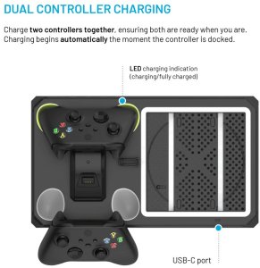 Fixed Stacja wielofunkcyjna do Xbox Series X/S czarna (FIXXB-MCS-BK) 4