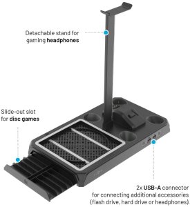 Fixed Stacja wielofunkcyjna do Xbox Series X/S czarna (FIXXB-MCS-BK) 7