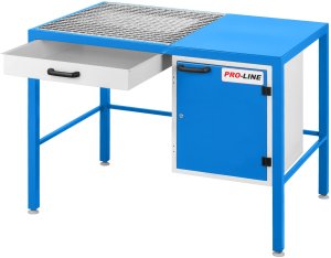 Pro-Line Stół szlifierski warsztatowy z szufladą na pył i szafką PRO-LINE 1180x780x850mm Stół szlifierski warsztatowy z szufladą na pył i szafką PRO-LINE 1180x780x850mm 2
