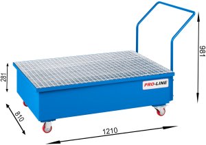 Pro-Line Wanna ociekowa wychwytowa pod 2 beczki PRO-LINE 1210x810x981mm mobilna 4