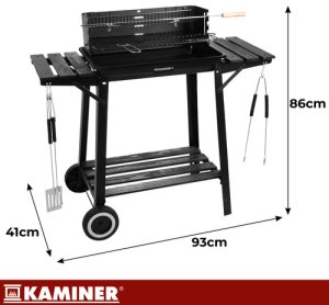 Kaminer Grill ogrodowy z pokrywą 93x41x86cm 3