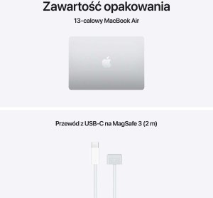 Laptop Apple Apple MacBook Air 13" M5 10-core CPU + 8-core GPU / 16GB RAM / 512GB SSD / Klawiatura US / Srebrny (Silver) 9