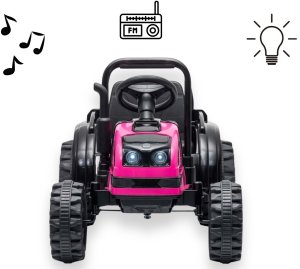 Milly Mally Milly Mally Pojazd na akumulator Traktor z przyczepą Farmer Pink EDUKAMP 13