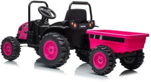 Milly Mally Milly Mally Pojazd na akumulator Traktor z przyczepą Farmer Pink EDUKAMP 3