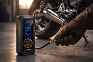 Kompresor samochodowy Farrot kompresor bezprzewodowy powerbank led 150psi pompka powietrza elektryczna Powerbank LED AUTO STOP 11