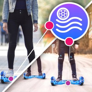 Retoo HOVERBOARD DESKOROLKA ELEKTRYCZNA LED GŁOŚNIK BT 8 CALI 4
