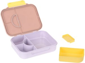 Lassig Lassig Bento Pattern Party Rose/lilac z przegródkami 4