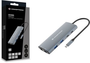 HUB USB Conceptronic CONCEPTRONIC 10-1 Dock USB-C->HDMI/2xUSB-C/3xUSB-A/+ 20cm gr 5