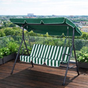 Majowo Huśtawka ogrodowa MultiGarden 3-osobowa stal odporna 3