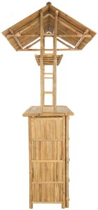 Garden4You Stół barowy na zewnątrz Naturalny 115 x 95 x 214 cm Bambus 4