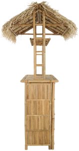 Garden4You Stół barowy na zewnątrz Naturalny 115 x 95 x 215 cm Bambus 4