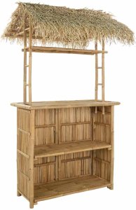 Garden4You Stół barowy na zewnątrz Naturalny 115 x 95 x 215 cm Bambus 5