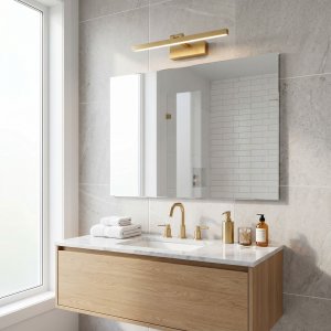 Kinkiet Toolight Kinkiet łazienkowy LED APP1865-1W 80 cm Złoty Szczotkowany 2