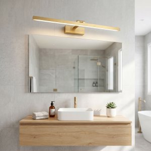 Kinkiet Toolight Kinkiet łazienkowy LED APP1865-1W 80 cm Złoty Szczotkowany 6