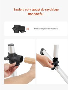 One Fitness Drążek baletowy podwójny drewniany regulowany do tańca fitness 7