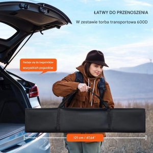 Goodhome Namiot ogrodowy 6x3m składany z 3 ściankami okna regulacja na eventy ogród 6