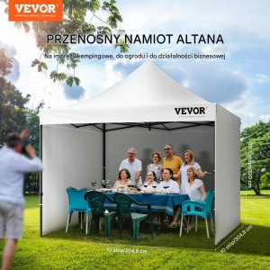 Goodhome Namiot ogrodowy 3x3m z ściankami składany pawilon pop-up torba plaża ogród 3