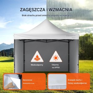 Goodhome Namiot ogrodowy 3x3m z ściankami składany pawilon pop-up torba plaża ogród 4