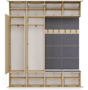 Topeshop Garderoba HAGA IV/2Sz2W DĄB SONOMA 2x Szafa + 2x Wieszak 12