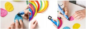 Długopis 3D XMaster Długopis 3D drukarka 3d PEN zestaw XXL Niebieski wkłady filament szablony 10