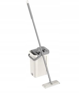 Mop Logan MOP PŁASKI 33CM 3 WKŁADY DWUKOMOROWE WIADRO 8