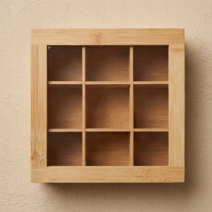 EXCELLENT HOUSWARE Pojemnik na herbatę, bambusowy NOVE, 9 przegródek 3