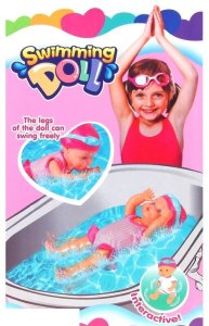 NoboKids Lalka Pływająca do Wody Bobas do Kąpieli Pływaczka Zabawka dla Dzieci 11