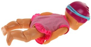 NoboKids Lalka Pływająca do Wody Bobas do Kąpieli Pływaczka Zabawka dla Dzieci 4