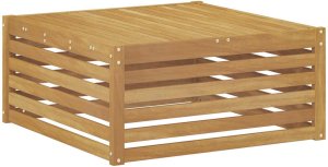 Garden4You vidaXL Stół na Zewnątrz Lite Drewno Akacji Biały 79 x 79 x 37 cm 2