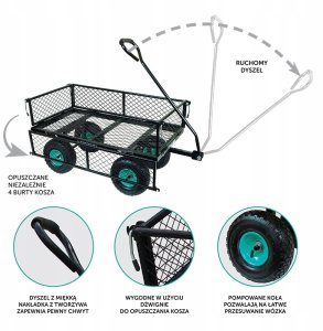 Kraft&Dele GREENMILL TACZKA -WÓZEK 80L /4 KOŁA 2