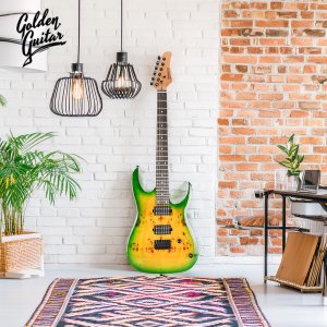 Golden Guitar Gitara elektryczna  superstrat -Golden Guitar Strat2 zielony one size 15